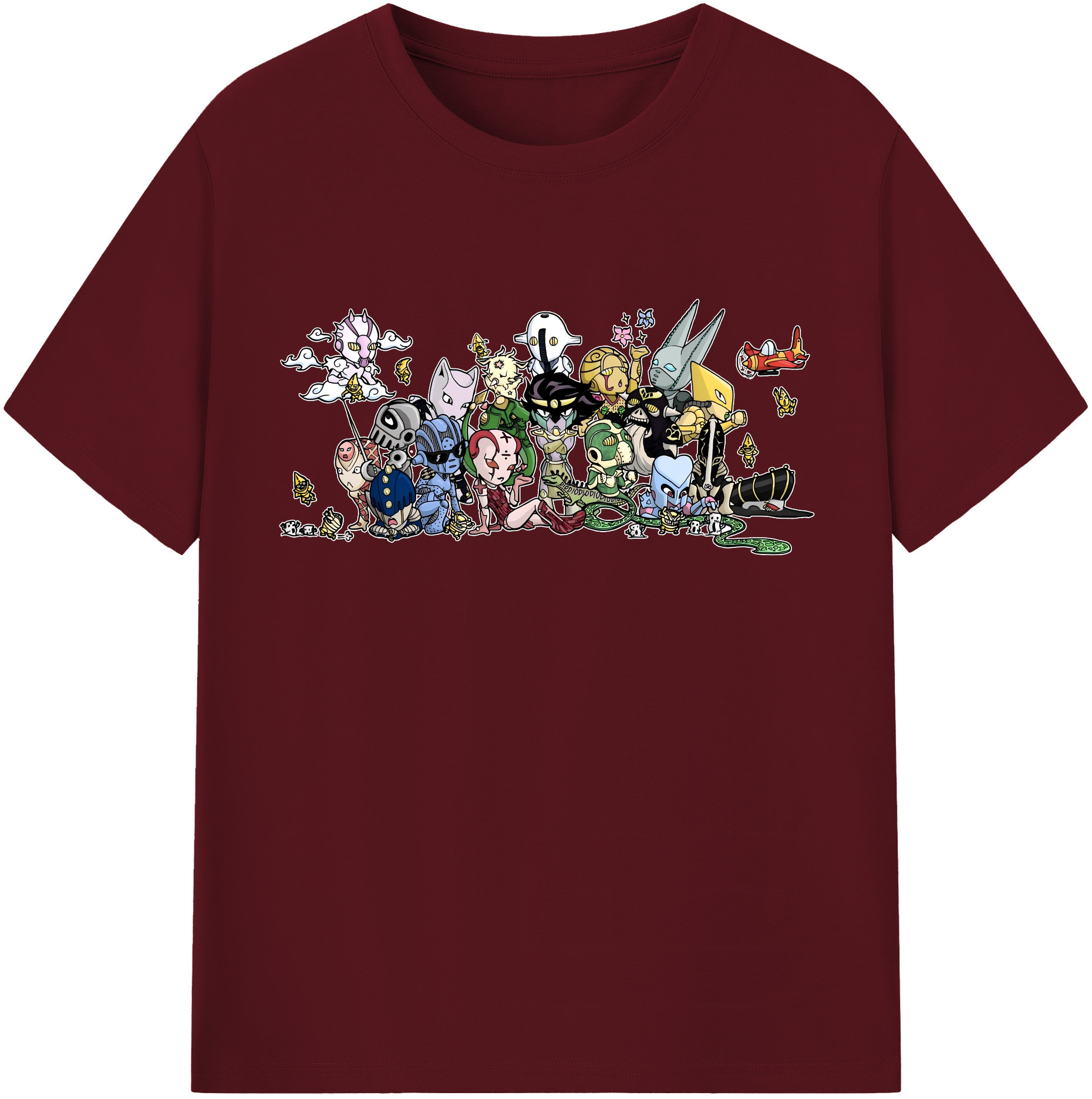 （画像用） ジョジョの奇妙な冒険 JoJo's Bizarre Adventure 綿100％半袖Tシャツ（フロントプリント）